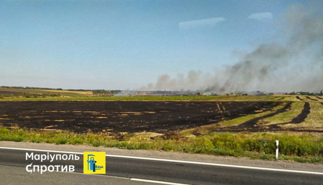 Партизани влаштували пожежу на військовій базі загарбників в Маріуполі Партизани влаштували пожежу на військовій базі загарбників в Маріуполі