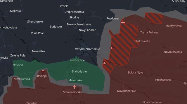 Оборона ЗСУ біля Великої Новосілки під загрозою: окупанти намагаються оточити місто