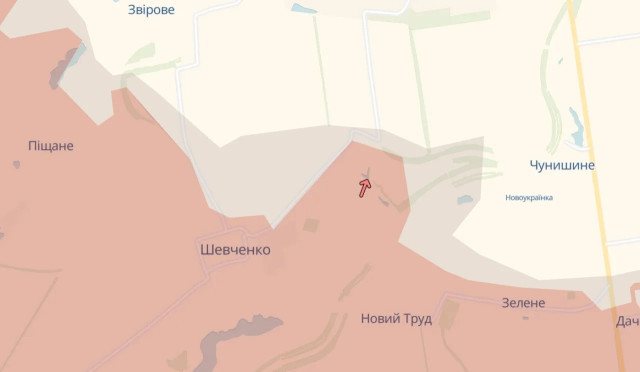 Російські війська окупували село Шевченко на Донеччині – DeepState Російські війська окупували село Шевченко на Донеччині – DeepState