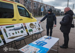 Рятувальники ДСНС організували профілактичний захід у Краматорську з мінної безпеки