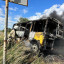 На тимчасово окупованому Донбасі згорів шкільний екскурсійний автобус