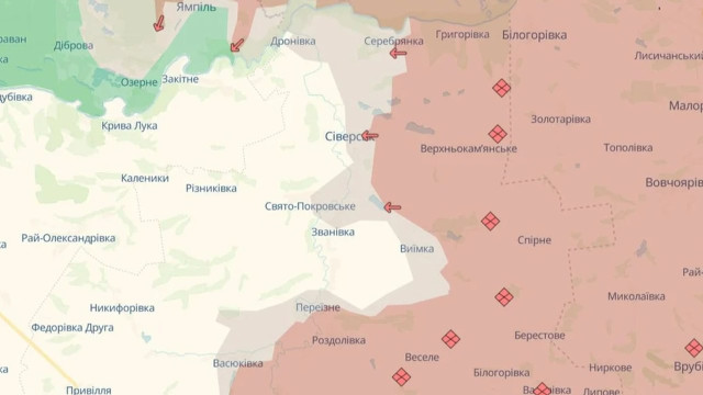 Окупанти просунулися в трьох містах Донеччини - DeepState Окупанти просунулися в трьох містах Донеччини - DeepState