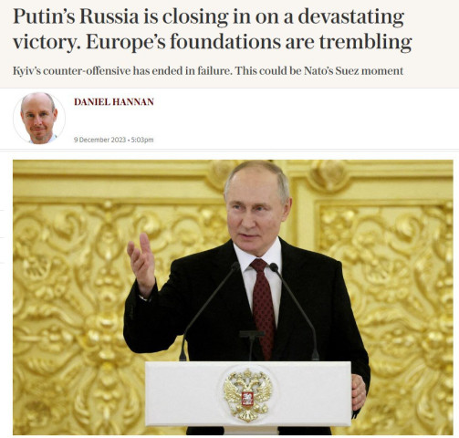 Британська The Telegraph попереджає про "нищівну перемогу" Росії