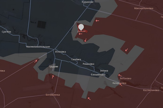 Окупанти захопили село Дальне біля Курахового - DeepState Окупанти захопили село Дальне біля Курахового - DeepState
