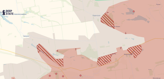 Росіяни захопили село Рівне та частину "сірої зони" в Мирнограді - DeepState Росіяни захопили село Рівне та частину "сірої зони" в Мирнограді - DeepState
