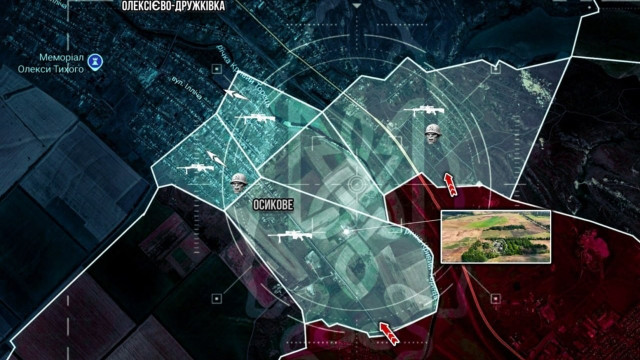 Біля Осикового росіяни просочуються в "сіру" зону: є спроби руху до Олексієво-Дружківки