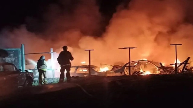 Масштабна пожежа у Краматорську: пошкоджено 200 кв м території