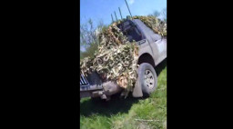 У Краматорську невідомі спалили замаскований автомобіль ЗСУ