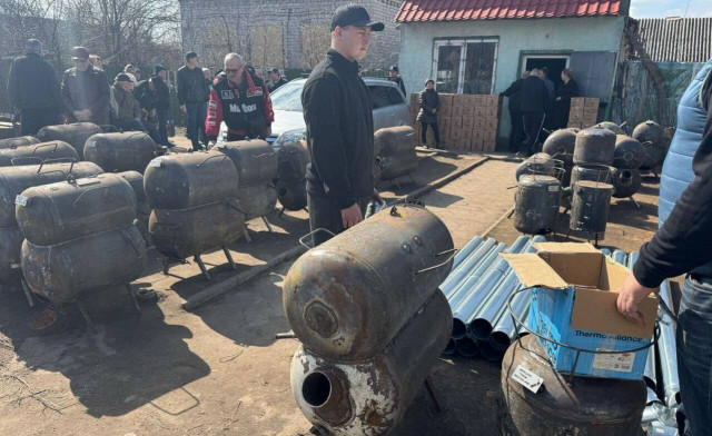 Мешканці Дружківської громади отримали буржуйки та водонагрівачі