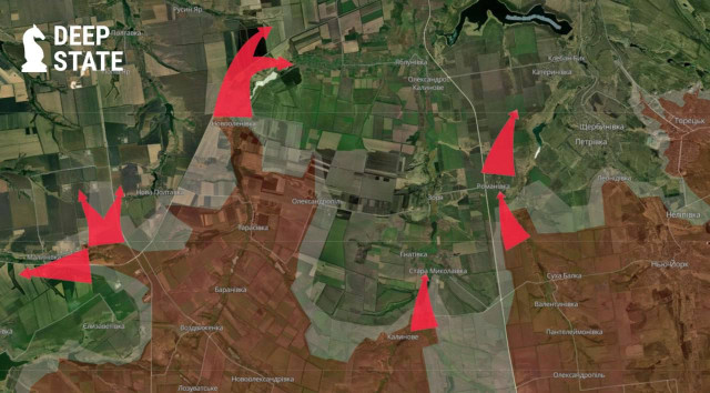 Російські війська просуваються на двох ділянках поблизу Покровська — DeepState Російські війська просуваються на двох ділянках поблизу Покровська — DeepState