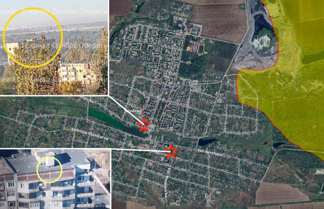 Окупанти увійшли до Селидового: встановили прапори на житлових будинках