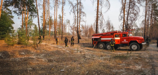 Рятувальники локалізували лісову пожежу площею 800 га на Лиманщині (ФОТО)