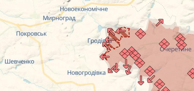 Ескалація на фронті: ворог активно просувається на Покровському напрямку
