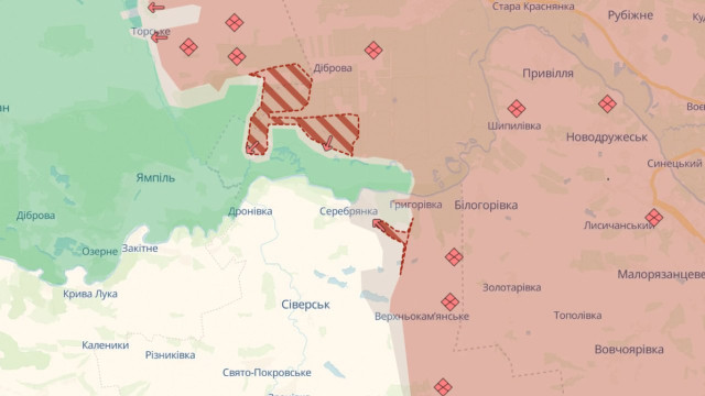 Під Сіверськом фіксується просування російських військ Під Сіверськом фіксується просування російських військ