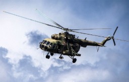 Над КПП «Донецк» замечен вертолет Ми8