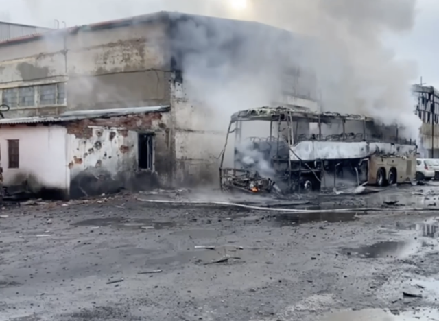 У тимчасово окупованій Горлівці під обстріл потрапив автобусний парк