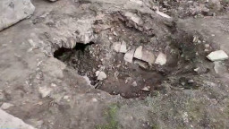 На окупованій Луганщині під час дорожніх робіт натрапили на залишки стародавнього храму