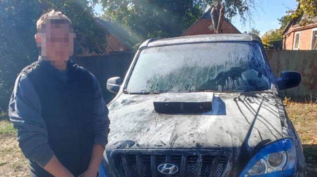 У Слов’янську чоловіка затримали за підпал військового автомобіля за грошову винагороду