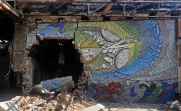 В окупованому Маріуполі збереглися фрагменти знаменитої мозаїки &laquo;Боривітер&raquo; Алли Горської