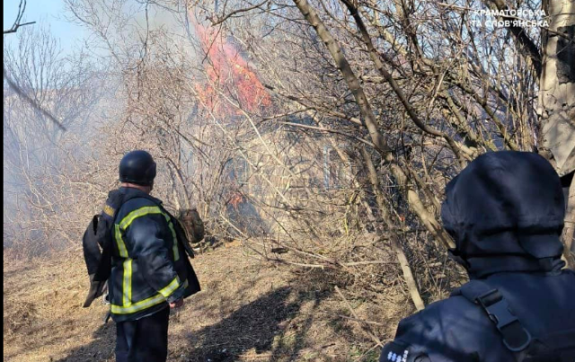 Поліцейські Краматорського району запобігли розповсюдженню масштабної пожежі