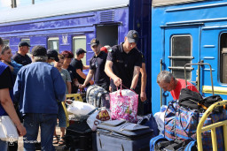 На Рівненщину прибув 10-й евакуаційний потяг з Донецької області