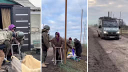Самоевакуація під дронами: жінки з прифронтового Гришиного п'ять діб везли літню родичку на візку