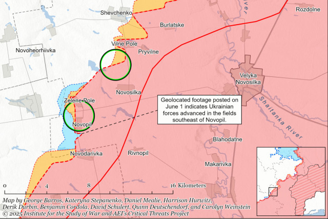 ЗСУ просунулися на Новопавлівському напрямку — звіт ISW ЗСУ просунулися на Новопавлівському напрямку — звіт ISW