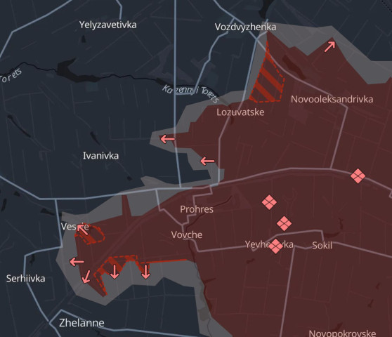 Загострення на Покровському напрямку: росіяни просунулися в трьох ключових точках Загострення на Покровському напрямку: росіяни просунулися в трьох ключових точках
