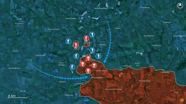 ЗСУ замикають кільце оточення російських військ у районі Добропілля ЗСУ замикають кільце оточення російських військ у районі Добропілля