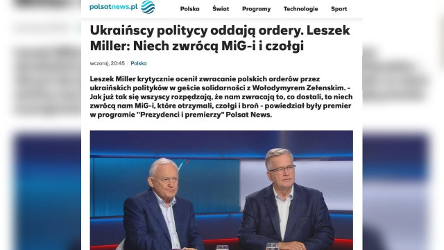 Міллер запропонував Україні повернути отриману від Польщі військову техніку