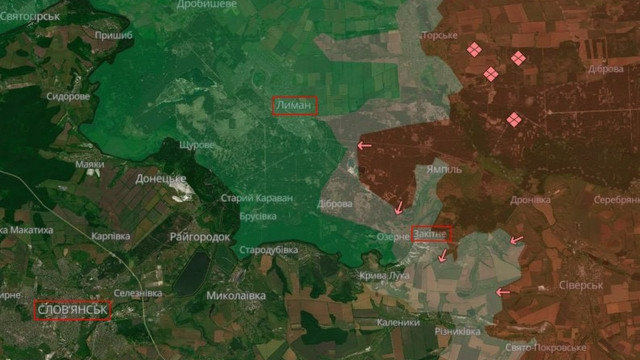 Наступ на Слов'янськ: окупанти намагаються прорватися через Лиман і Закітне