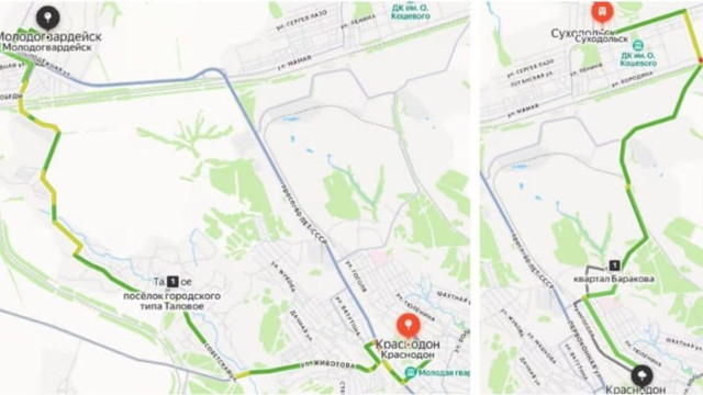 Карта перекритих доріг