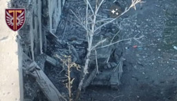 Десантники ЗСУ знищили бронетехніку окупантiв у Бахмуті