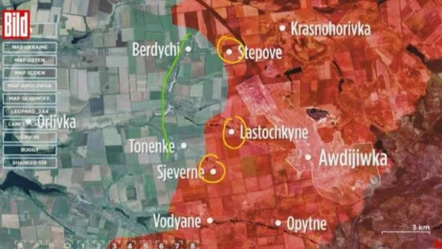 Україна зміцнила оборонні позиції на заході від Авдіївки