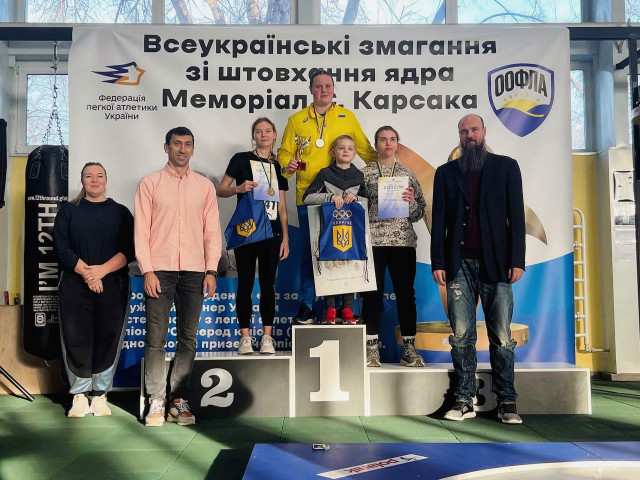 Легкоатлетка  з Донеччини здобула золото на всеукраїнському турнірі зі штовхання ядра