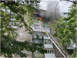 В Горловке в 9-этажном доме произошел пожар