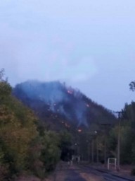 В Донецке горит террикон шахты «Лидиевка»