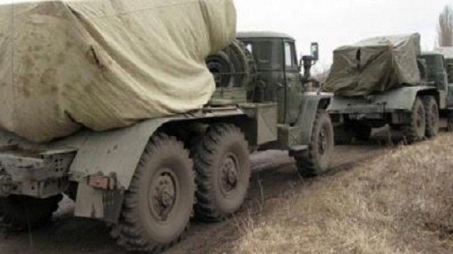 В н.п. Самойлово в районе границы с РФ зафиксированы грузовики военного типа