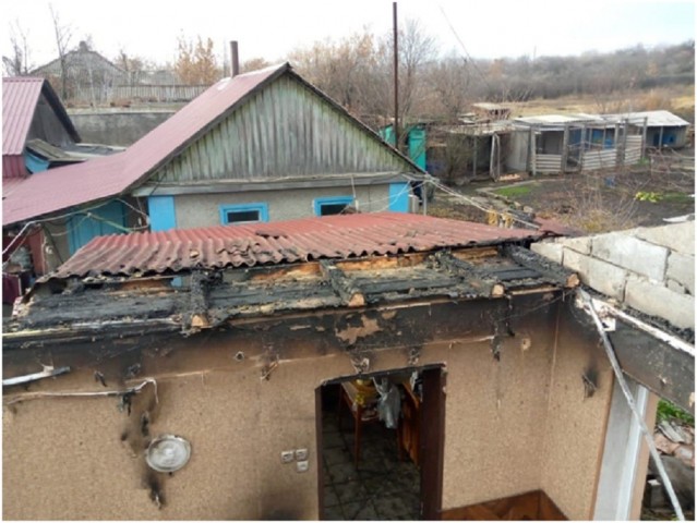 В н.п. Сабовка сгорела крыша жилого дома