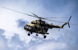Над КПП «Донецк» был замечен вертолет типа Ми8 / Ми17