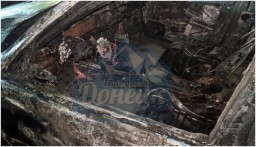 В Донецке на Боссе сгорел легковой автомобиль