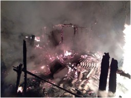 В н.п. Первомайск на улице Прудная сгорел частный жилой дом