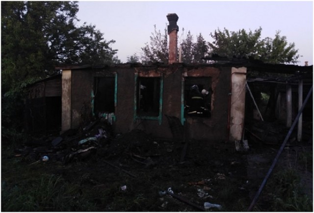 В н.п. Сорокино полностью сгорел жилой дом